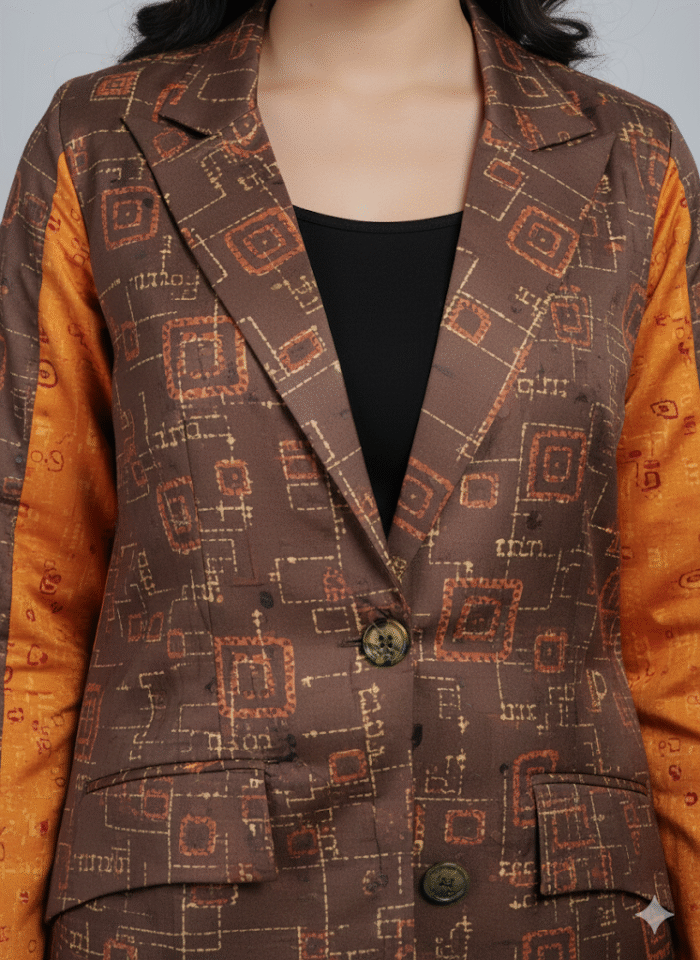Statement Geometric Blazer & Trouser Ensemble - Image 3