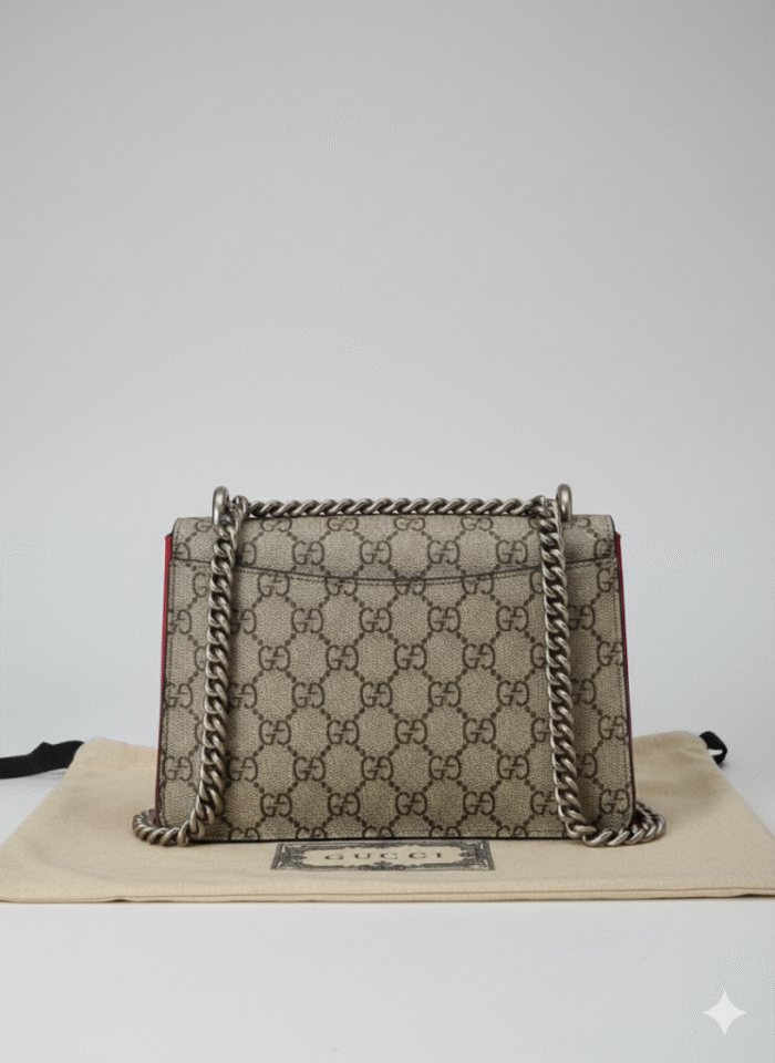 Gucci Dionysus GG Supreme Shoulder Bag with Red Suede - Image 2