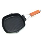 Frying Pan non-stick square shape with foldable handle