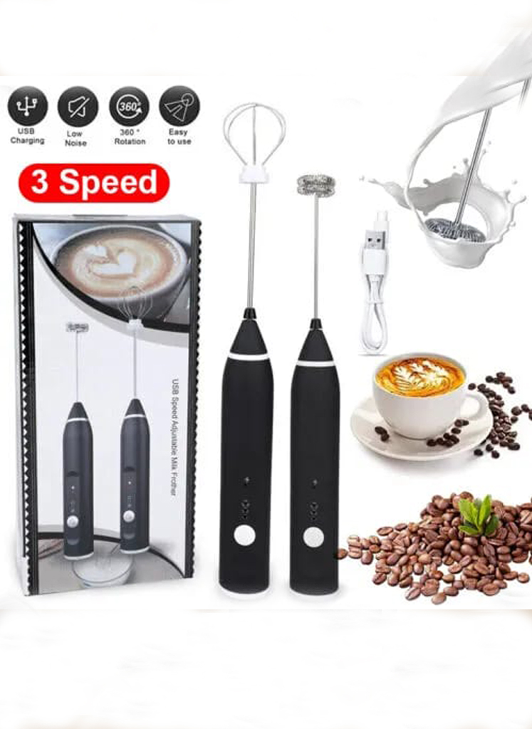 1 Electric Rechargeable Coffee Beater Electric Milk Juice Coffee Egg Beater Foamer Kitchen - Image 1