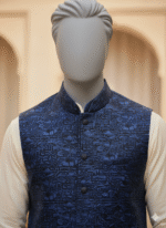 Indigo Geo-Fusion Waistcoat - Image 2