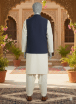 The Nawab Navy Suit Vest - Image 2