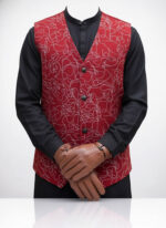 Maroon Blended Waistcoat - AL-WC-413 ALMIRA