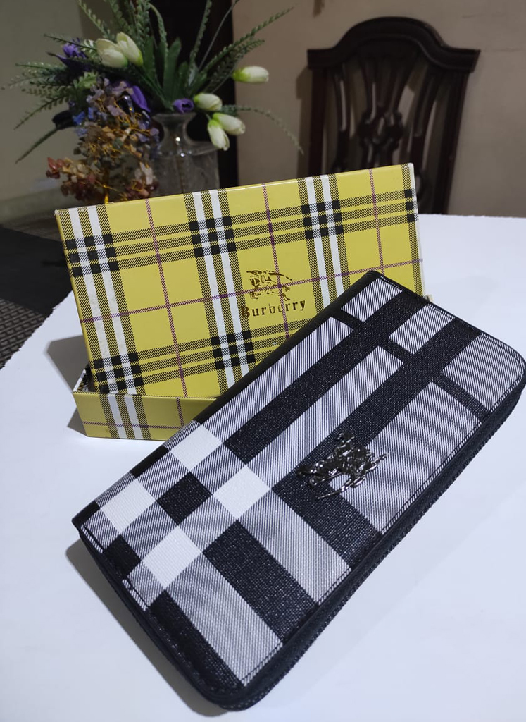 13 Burberry Black Double Flap Women Wallet - Image 1