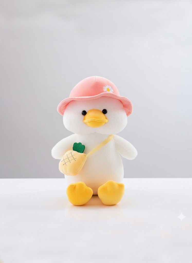 15 Yellow Duck Plush Toy Stuffed Animals Soft Toys Kids Girls Gifts Plush Duck With Hat - Image 1