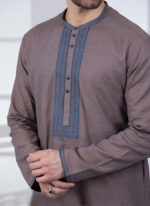 BROWN COTTON KURTA