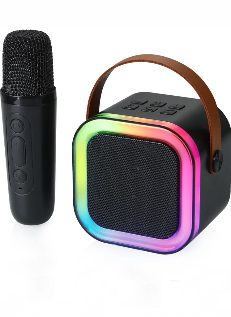 21 K12 Mini Outdoor Karaoke Bluetooth Speaker Portable Microphone Audio With double wheat Microphone Home Karaoke Speaker - Image 1