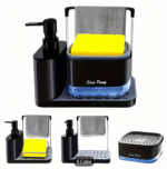 KITCHEN SPONGE SOAP DISPENSER WITH LIQUID REFILL HAND WASH, AND L STAND TOWEL HOLDER - Image 5