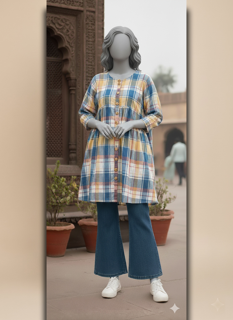25 The Autumn Plaid Tunic - Image 1