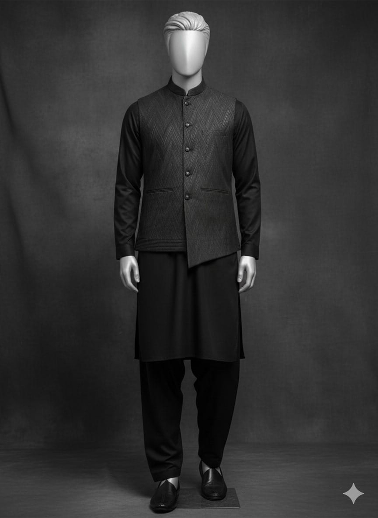 28 Shadow Weave Formal Vest - Image 1