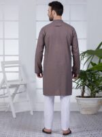BROWN COTTON KURTA - Image 4