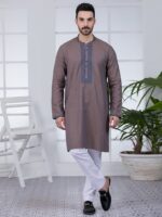 BROWN COTTON KURTA - Image 3