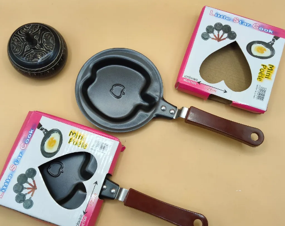 567567 Apple Shape Frying Pan , Mini Non Stick Egg Fry Pan , Egg Frying Pan Design , Egg Frying Pan Shape , Egg Shape Mold With Seller Warranty & SURPRISE GIFT Pack Of 1. - Image 1