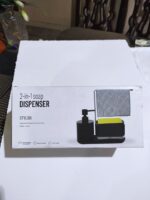 KITCHEN SPONGE SOAP DISPENSER WITH LIQUID REFILL HAND WASH, AND L STAND TOWEL HOLDER - Image 2