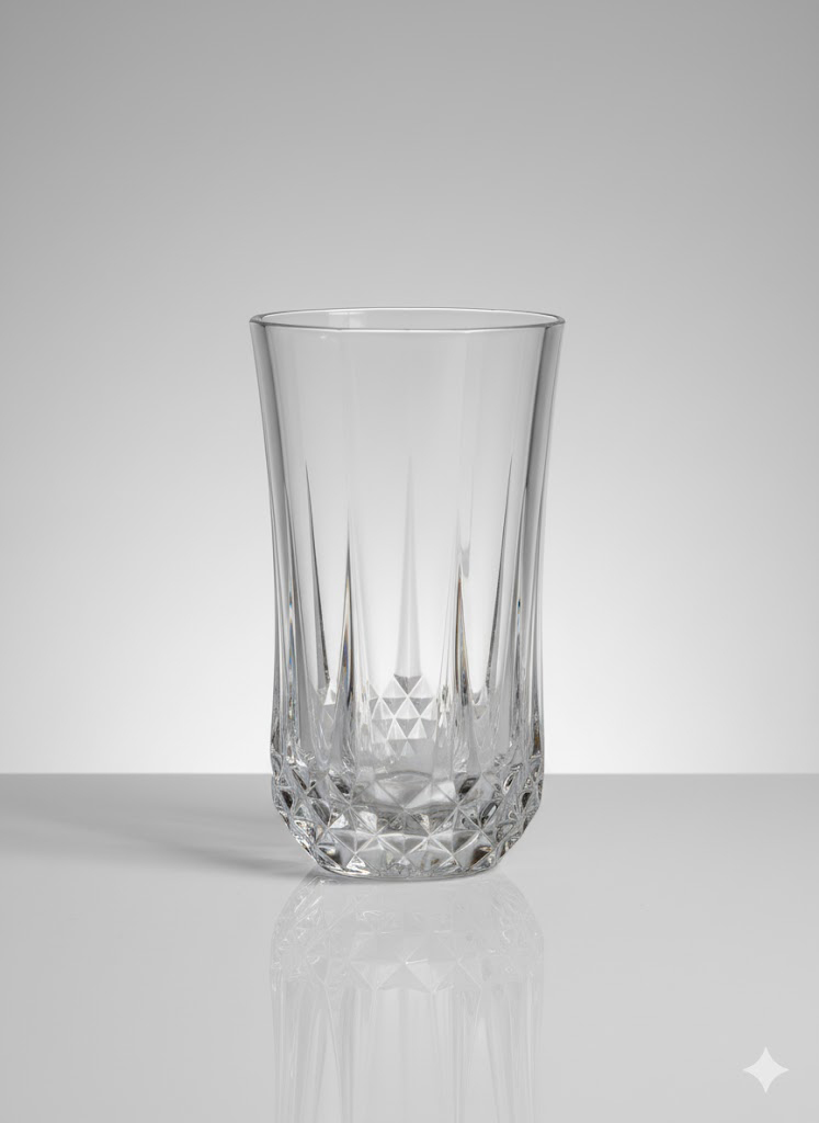 6 Water Glass Drinking Water Glass 144T/1 - 1 Piece - Stay Hydrated With A Stylish Water Glass - Image 1