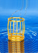 Spoon Holder Gold Metallic Round