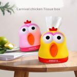 Cartoon Chicken Tissue Box Paper Towel Holders Countertop Napkins Case Modern Decorative Napkin Holder Roll Paper Storage Organization Box Dispenser Cover (Yellow) - Image 3