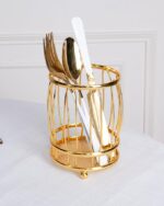 Spoon Holder Gold Metallic Round - Image 5