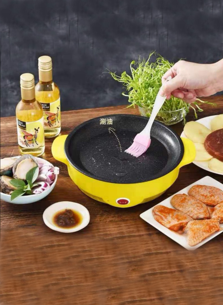 84145841 yonsa electric frying pan Multi-Cooker – Non-Stick Cooking Machine for Barbecue, Steak, Fish, and Omelet – Multifunctional Household Fry Pan, 220V Electric Multi-Cooker - Image 1