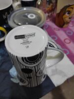 Johnson Brothers Vintage Tall Mugs Black & White Geometric Design - Image 4