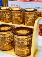 High Quality Spice Air Tight 9Pcs Multipurpose Food Spices Souce Storage Jars Organizer Box Set Stand