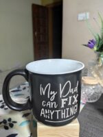 fathers daay gifts - My Dad can fix Anything - White Porcelain Coffee Cup,Premium 11 oz Funny Mugs White coffee cup Gifts Ideas - Image 2