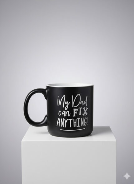 fathers daay gifts - My Dad can fix Anything - White Porcelain Coffee Cup,Premium 11 oz Funny Mugs White coffee cup Gifts Ideas