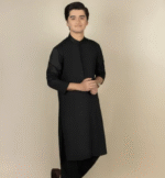 BLACK BLENDED CASUAL KAMEEZ SHALWAR  J. - Image 2