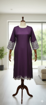 Saphire Embrioded Indigo Luxury Pret...Small - Image 3