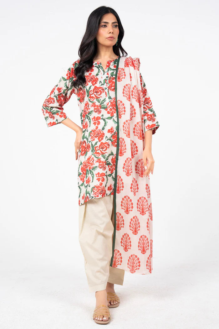 MSB-43-25-2-CREAM-1 Alkaram Winter Khaddar 3pc - Image 1
