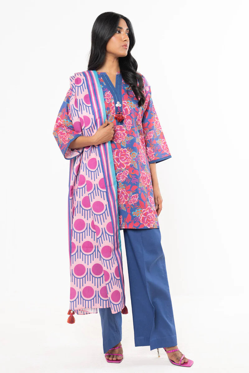 SS-78-25-2-BLUE-1 Alkaram Winter Khaddar 3pc - Image 1