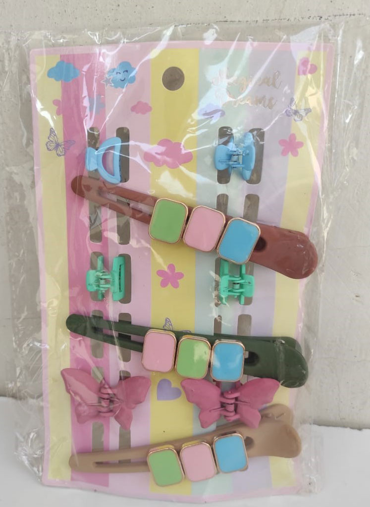 Untitled-1 Hair-Accessories Clips and Ponies Deal Of Three Pack. - Image 1