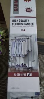 Double Pole Multifunctional Clothes Hanger Stand Portable Clothes Rack With Clothesline And Iron Hanger Stand - Image 2