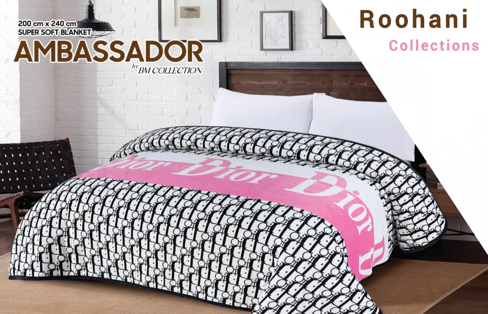 WhatsApp Image 2025-10-17 at 12.14.20 PM Dior Ambassador Premium Printed Fleece Blankets - Image 1