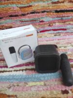 K12 Mini Outdoor Karaoke Bluetooth Speaker Portable Microphone Audio With double wheat Microphone Home Karaoke Speaker - Image 3