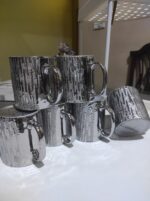Grey Ion Plating Design Glass Tea Cup - Image 2