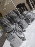 Grey Ion Plating Design Glass Tea Cup