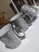 Grey Ion Plating Design Glass Tea Cup - Image 3