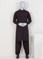 Maroon Blended Kameez Shalwar..Waseem Akram Collection by Almira