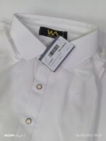 White Kameez Shalwar With Metallic Buttons.. - Image 4