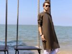 Olive Green Kurta...Winter Collection by Almira. - Image 3
