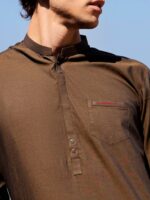 Olive Green Kurta...Winter Collection by Almira. - Image 2