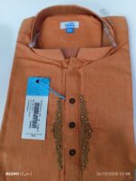 Orange Blended Boy Kurta Embraided For 14 Year/16 year. - Image 2