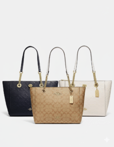 COACH Ava Chain Tote In Signature Leather - Image 2