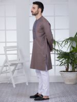 BROWN COTTON KURTA - Image 5