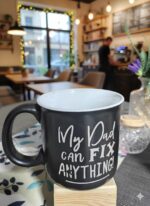 fathers daay gifts - My Dad can fix Anything - White Porcelain Coffee Cup,Premium 11 oz Funny Mugs White coffee cup Gifts Ideas - Image 4
