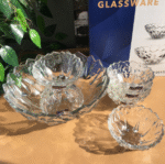 Delisoga Glassware 7 pcs 1x large Bowl 6x Small Bowls - Image 2