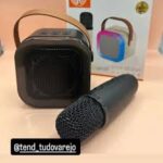 K12 Mini Outdoor Karaoke Bluetooth Speaker Portable Microphone Audio With double wheat Microphone Home Karaoke Speaker - Image 2