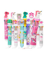 Retractable Ballpoint Pens 0.5 mm Animals Ballpoint Pens Christmas Gift for Students Animal Shaped Design Shuttle Pens for School Supplies for Kids