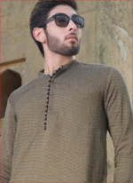 Green Woven Kurta By Almirah - Image 2